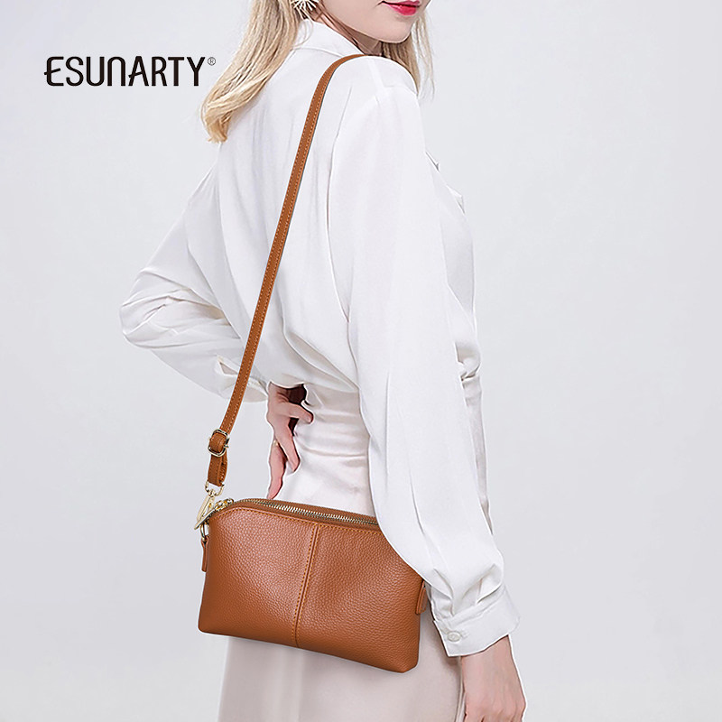 真皮斜挎手拿包女士2025年新款时尚多层单肩迷你小包包女款手机包,淘宝优惠券,粉丝福利购,淘宝优惠卷