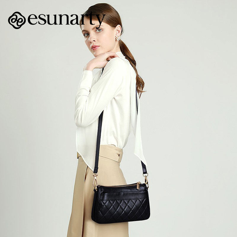 真皮斜挎包女士2025新款菱格头层牛皮小挎包休闲单肩中年妈妈包,淘宝优惠券,粉丝福利购,淘宝优惠卷