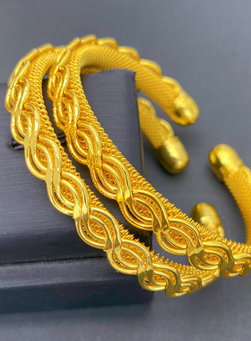 跨境新款欧美开口手镯子个性简约时尚小众设计手环首饰手饰女饰品