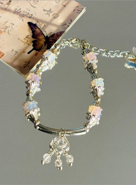 现货批发手链闺蜜女夏季多巴胺琉璃蝴蝶翩翩手链高级感饰品礼物