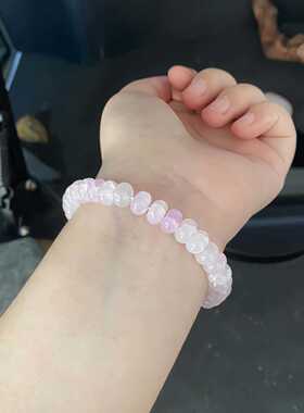 跨境爆款手链粉水晶跨境串珠串手工制作跨境珠光宝气粉色礼物手串