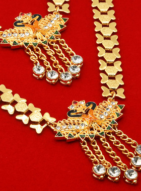 新跨境迪拜新娘24k镀金项链复古配饰百搭非洲女士中东婚礼jewelry