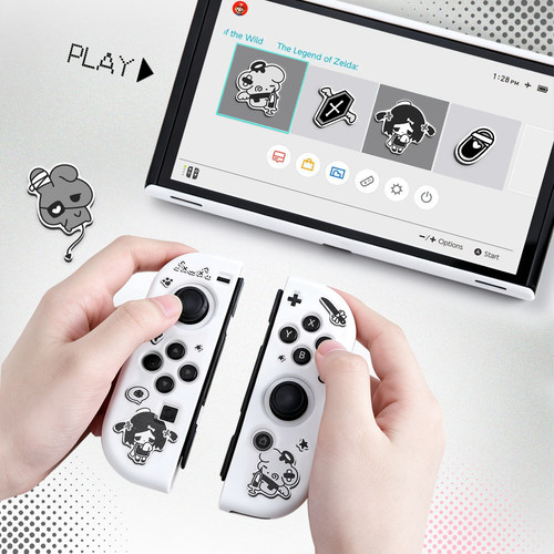 亚比风适用任天堂Switch保护套Oled游戏机配件分体防摔硬壳ns卡通switcholed保护壳手柄套Switch2超薄便携 - 图1