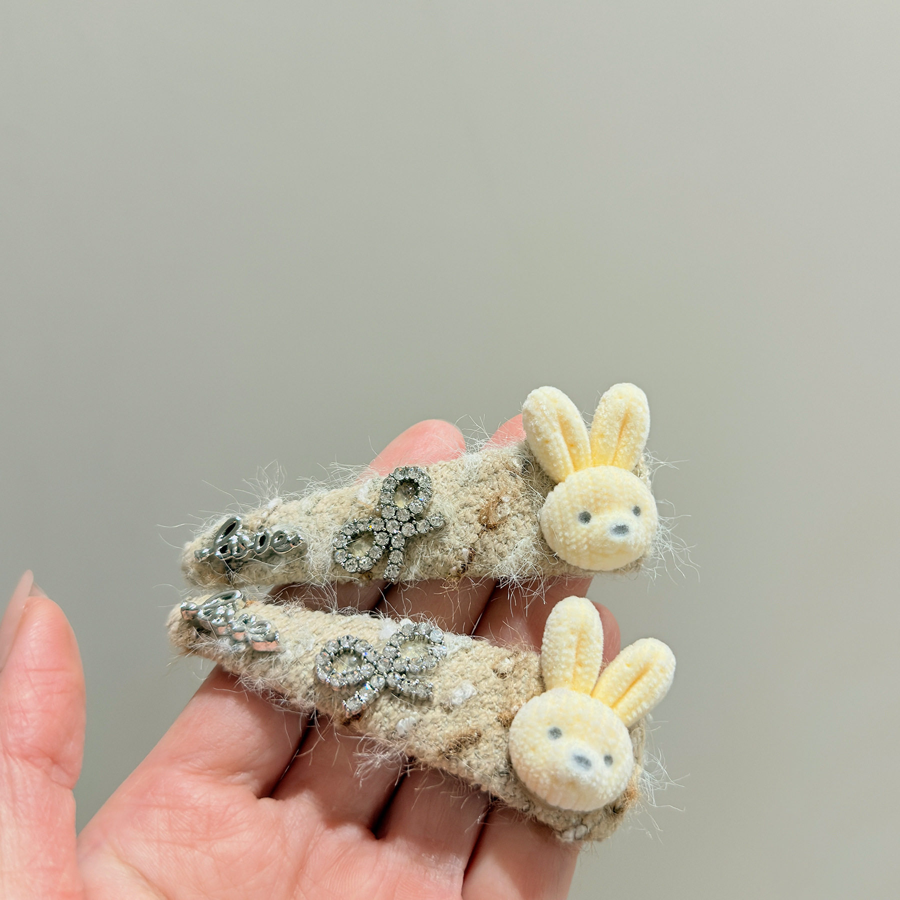 一只价格 可爱奶糖植绒小兔发夹甜美少女个性侧边刘海碎发bb夹,淘宝优惠券,粉丝福利购,淘宝优惠卷