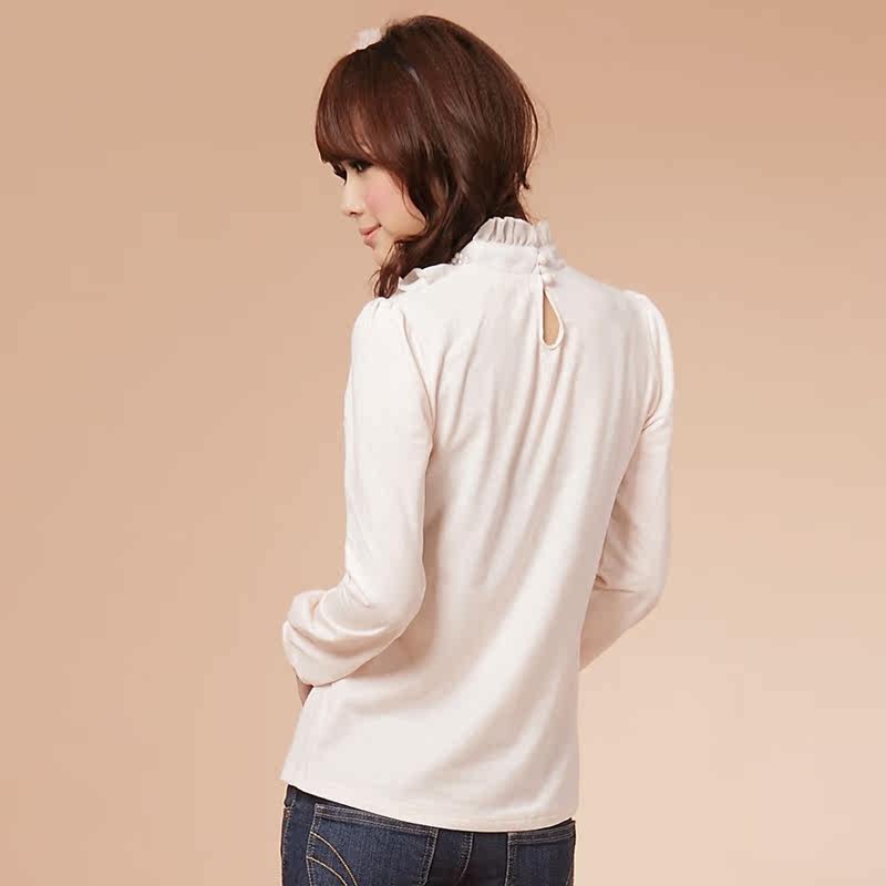 依恋2杰杰丝甜美雪纺珍珠款打底衫 杰杰丝T恤