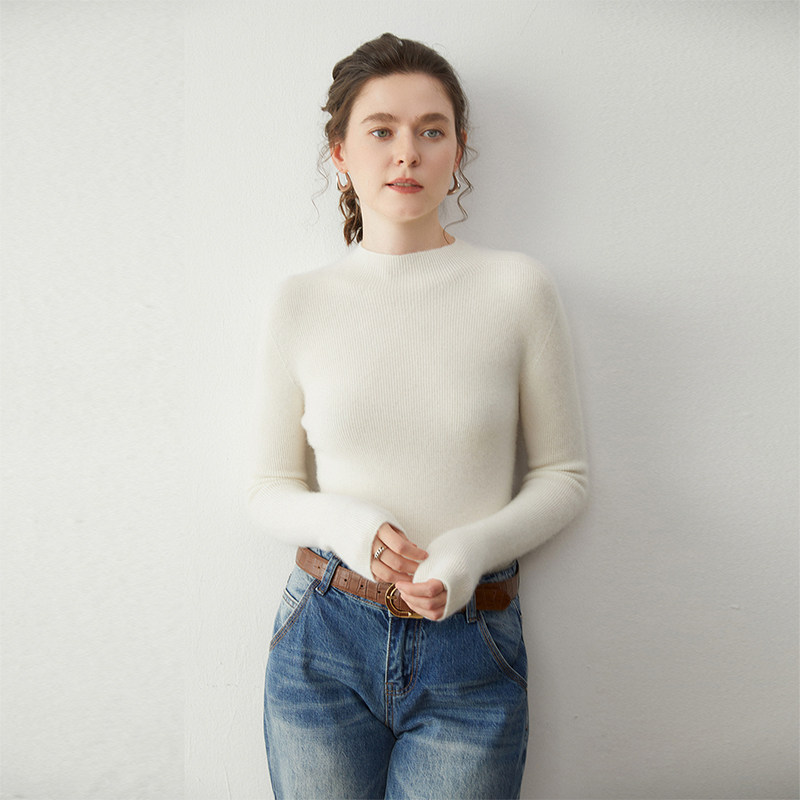 一线成衣~无缝半高领纯色羊绒衫秋冬女修身显瘦打底针织毛衣,淘宝优惠券,粉丝福利购,淘宝优惠卷