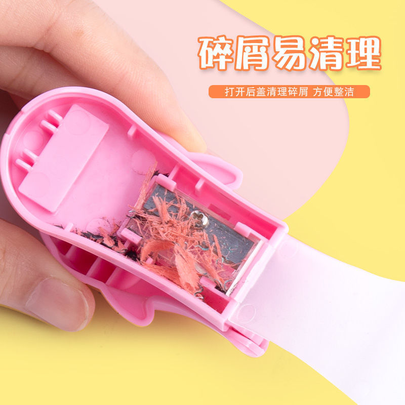 M&G mini stapler with pencil sharpener multifunctional dual-use small convenient cartoon binding device for students