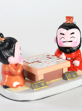 三国演义人物刘备曹操装饰摆件
