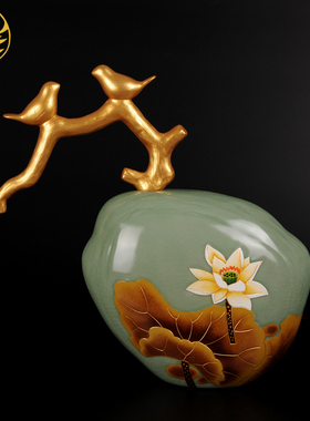 汝窑工艺品创意陶瓷客厅装饰摆件