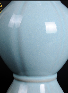 仿古汝窑工艺品陶瓷花瓶客厅摆件