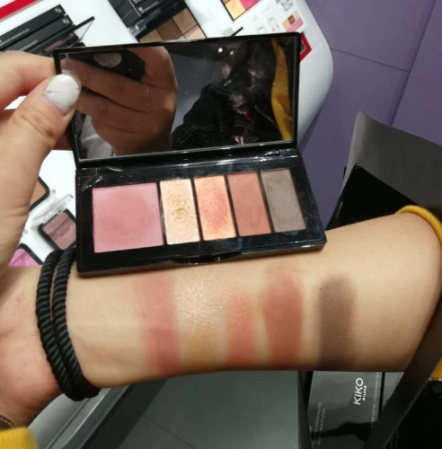 Румяна, цветовой круг с розой в составе, тени для век, новая коллекция, 5 цветов