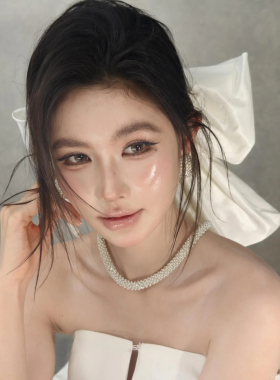 康康造型法式珍珠新娘耳环项链高级感婚纱礼服旗袍晨袍首饰配饰品