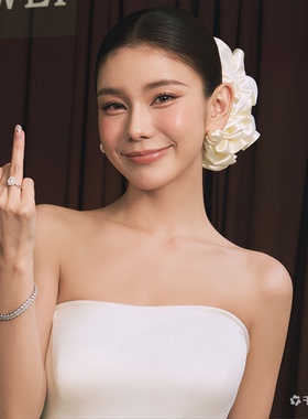 韩式新娘头饰头花发圈森系高级感气质结婚礼服婚纱晨袍旅拍发饰品