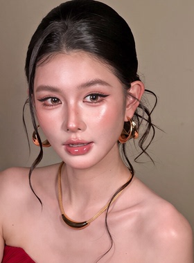 新娘项链耳环耳饰夸张金属高级感颈链锁骨链项圈结婚纱礼服配饰品