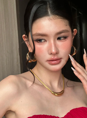 新娘项链耳环耳饰夸张金属高级感颈链锁骨链项圈结婚纱礼服配饰品
