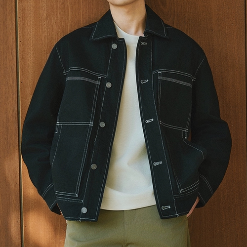 25162 牛仔夹克外套服装纸样裁剪图缝纫图做衣服服装打版 - 图2