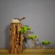 Simulated welcome pine root carving bonsai ornaments for hotel and B&B decoration simulated tree entrance indoor landscape Zen