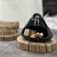 Old elm weathered wood stove mat coaster pot holder