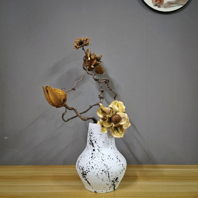 New Chinese style dragon jujube branch art landscaping dried flowers natural real flowers flower arrangement B&B living room high-end home decoration