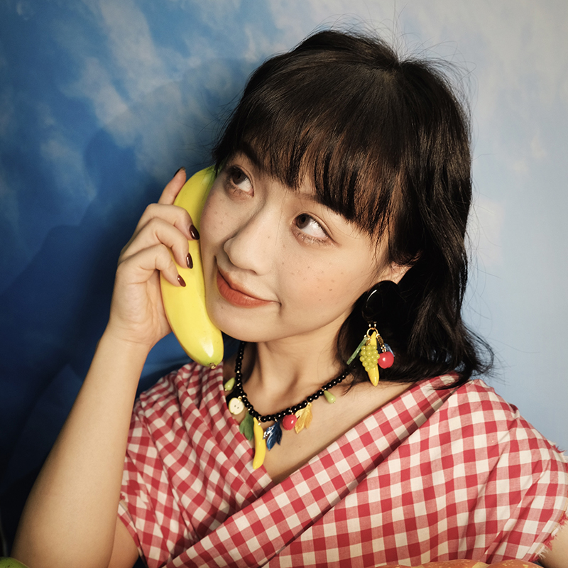 BOMBCACA农场物语系列 水果盛宴 原创彩色ins风复古度假耳环项链 - 图2