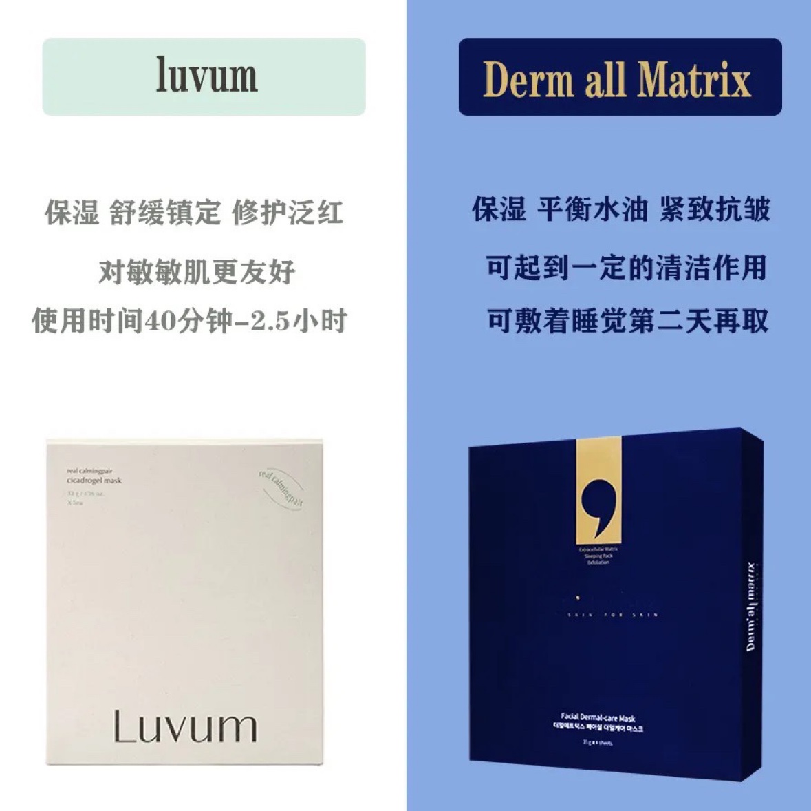 韩国正品Derm all matrix柔美迪范高补水保湿深层清洁面膜luvum - 图2