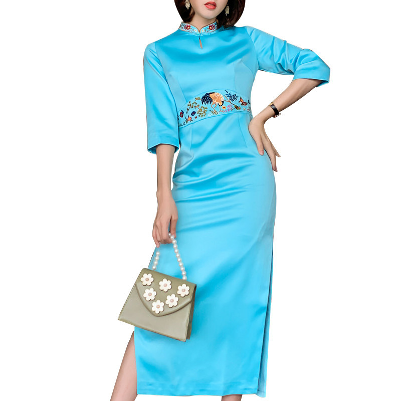 冬季中国风旗袍中式茶服民国连衣裙 品唐斋旗袍