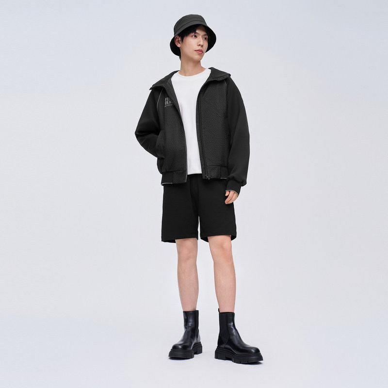 波司登2023新连帽短款弹力情侣鹅绒卫衣羽绒服男女同款B30133720