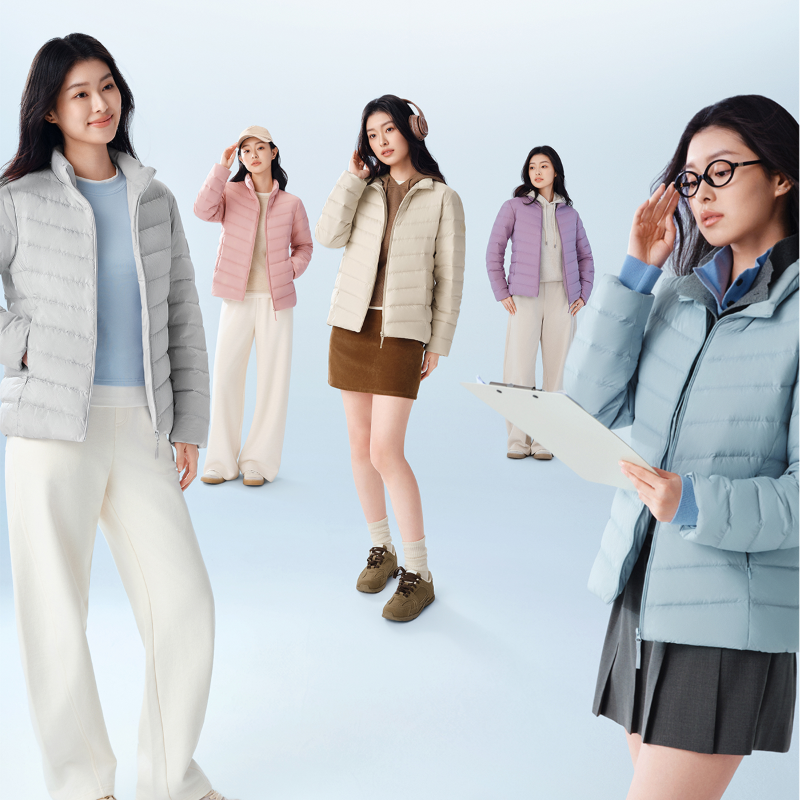 波司登2025春秋新款女短款基础轻暖经典立领通勤百搭轻薄羽绒服