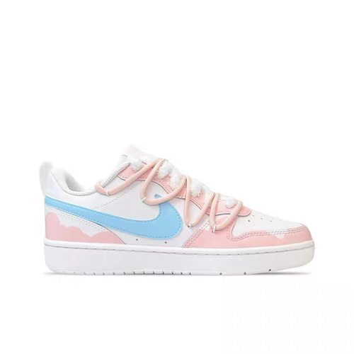 【定制球鞋】Nike Court Borough Low 小羊绵绵 粉色  BQ5448-100 - 图0