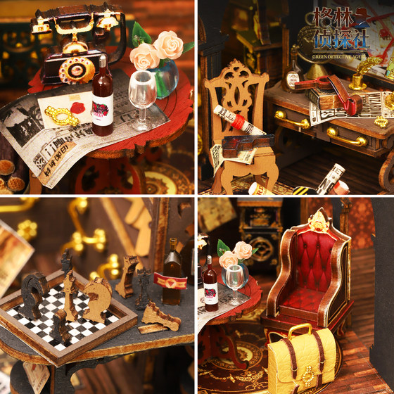 Detective series 3D wooden assembled model toys