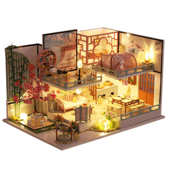 Handmade wooden birthday gift architectural model
