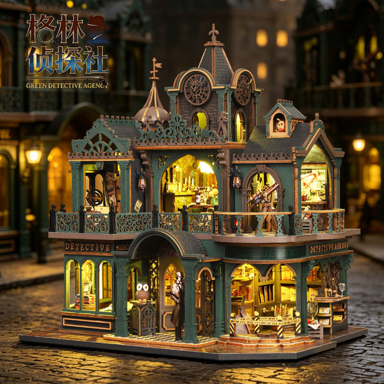 Detective series 3D wooden assembled model toys