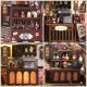 Coffee shop handmade bookend assembly model toys