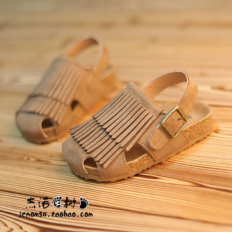 女童凉鞋夏款古风今年新款2-6-10岁小公主中小童小学生流苏勃肯鞋,淘宝优惠券,粉丝福利购,淘宝优惠卷