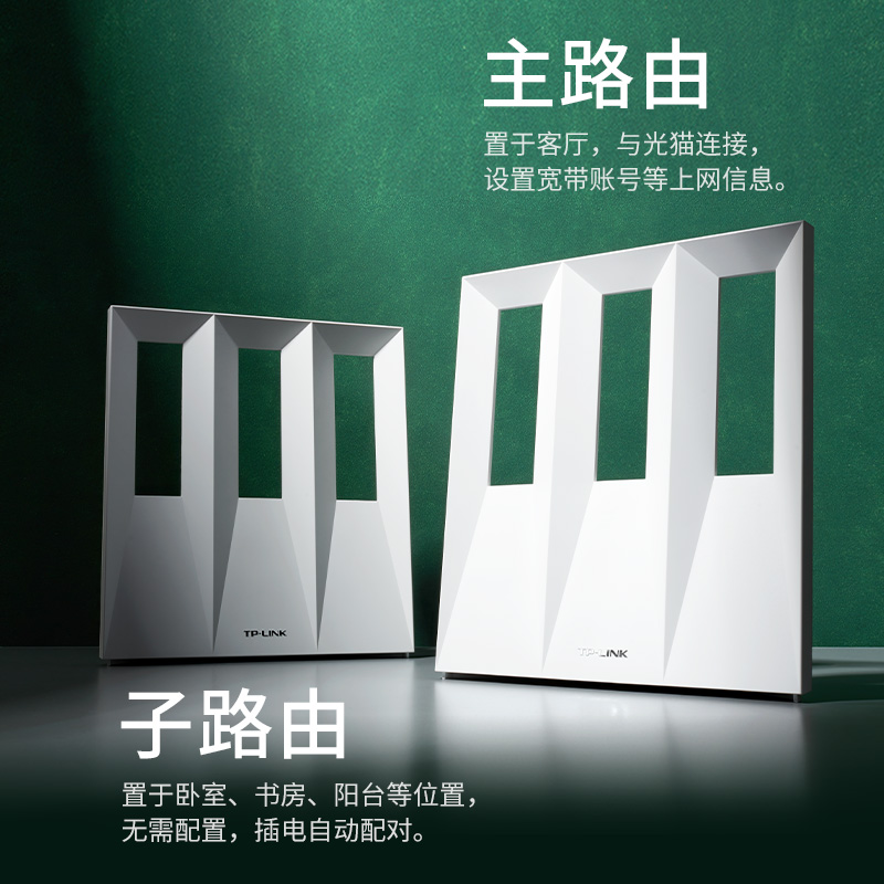 TP-LINK WiFi6路由器套装 AX1500*2台 mesh子母全屋wifi覆盖 家用千兆无线高速穿墙tplink大户型宿舍K15 - 图1