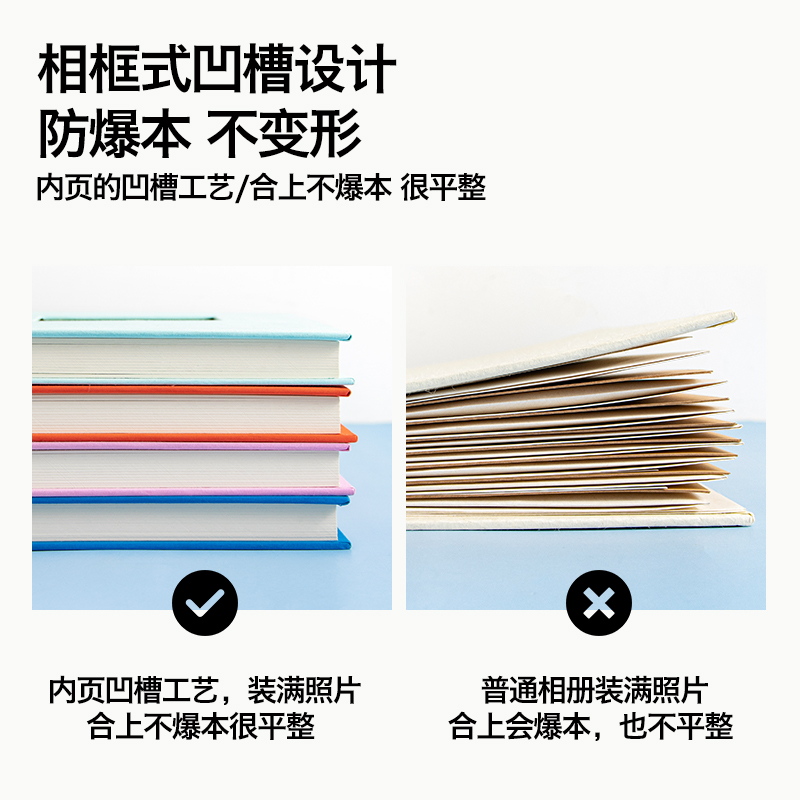 相册青禾纪马卡龙简约高级布面相簿手工diy双面自粘式照片收纳本 - 图3