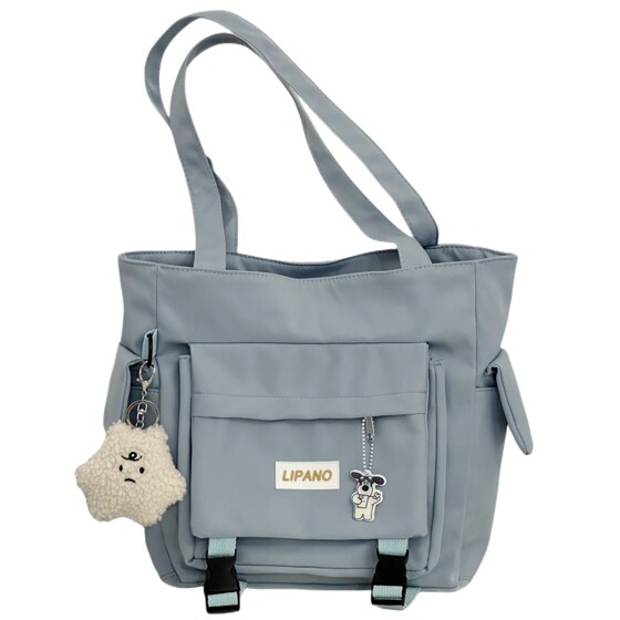 Simple and versatile large-capacity shoulder bag for girls and students