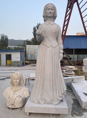 石雕花岗岩护士南丁格尔人物雕塑