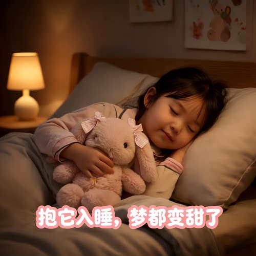 彩虹妈妈捉趣吉姆尼兔子毛绒儿童公仔玩偶抱枕娃娃男女孩生日礼物 - 图0