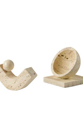 新中式复古侘寂风黑色碳化餐桌蜡烛台摆件实木间样板托盘果盘装饰