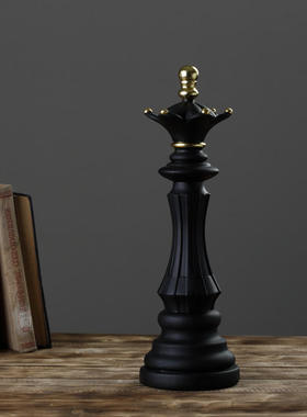 创意国际象棋酒柜电视柜皇后玄关装饰摆设国王家居马象棋摆件礼品