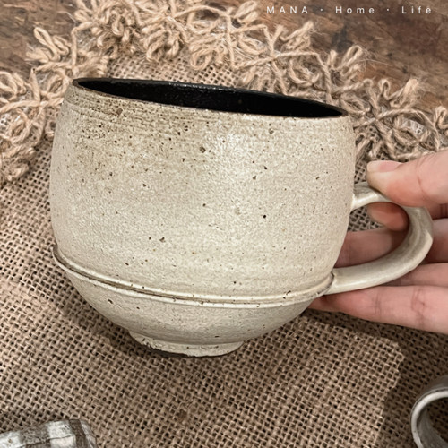 漫生活老板娘手工创意创意个性设计小众粗陶拿铁咖啡杯茶杯马克杯 - 图3