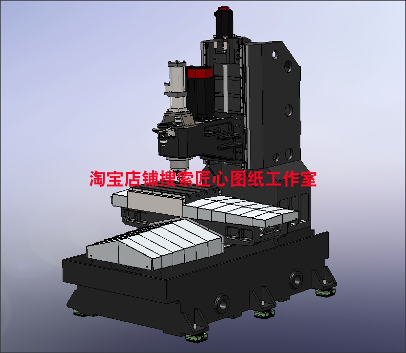 cnc加工中心 数控光机三维图纸3d模型 BT40主轴  机械设计素材3D - 图0