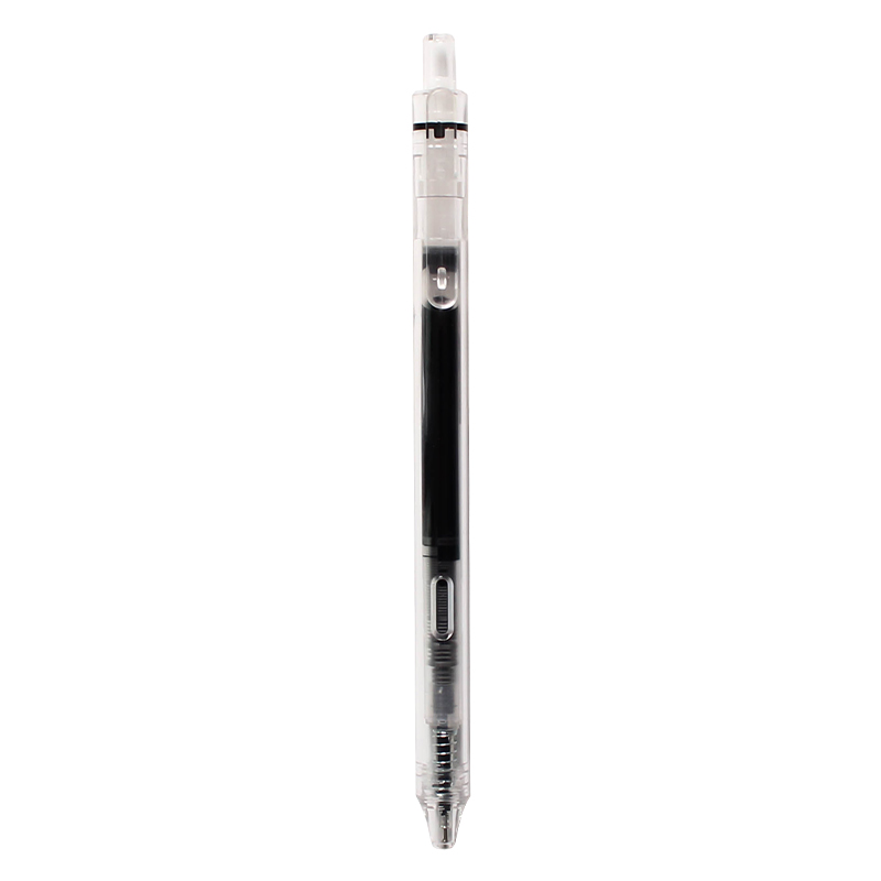 Touch-on silent liquid-type double-bead gel pen