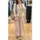 ພາກຮຽນ spring ແລະ summer ແບບ lazy knitted cardigan ຊຸດກາງເກງຂາກວ້າງ