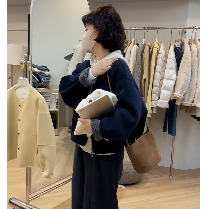 巨好看的冬装一整套韩系高级感毛呢短款气质小香风外套直筒裤套装,淘宝优惠券,粉丝福利购,淘宝优惠卷