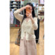 ພາກຮຽນ spring ແລະ summer ແບບ lazy knitted cardigan ຊຸດກາງເກງຂາກວ້າງ