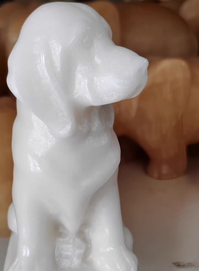 天然白玉狗礼品摆件家居装饰客厅
