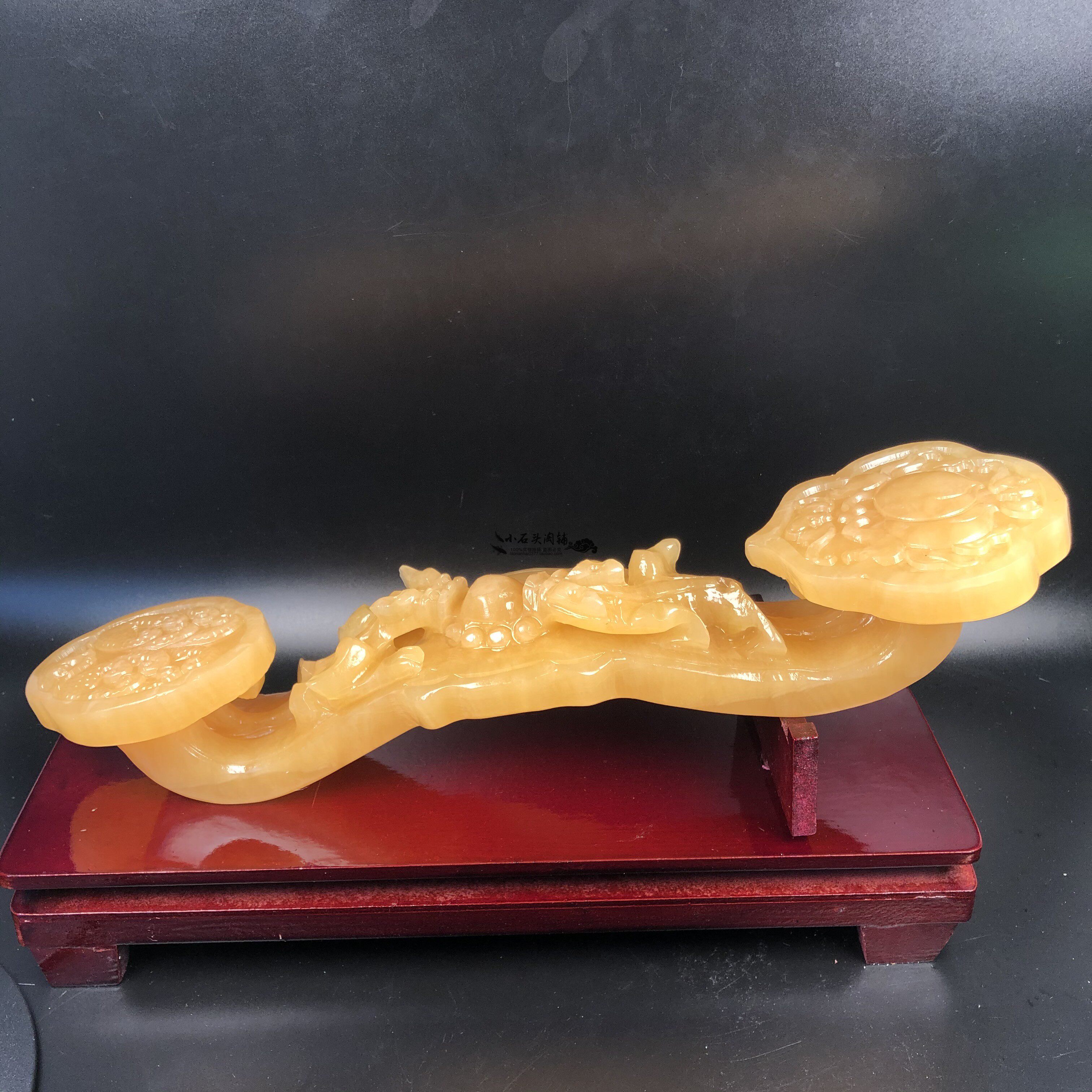 天然米黄玉如意桌面摆件现代家居客厅简约摆放办公室朋友日常送礼