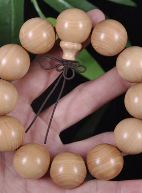 黄杨木佛珠文玩手串湖北水黄杨小叶黄杨木串精品顺纹念珠男女款